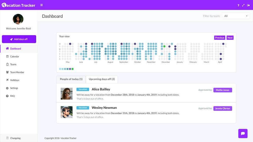 Vacation Tracker for Remote Teams