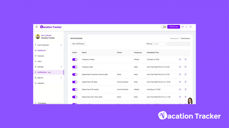 How To Use Vacation Tracker's Updated Notifications - Vacation Tracker