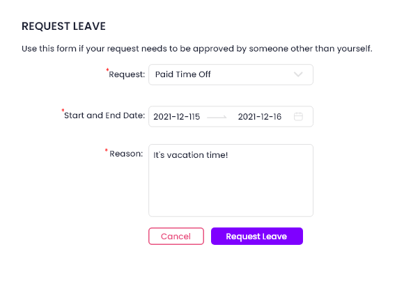 request (1) Vacation Tracker for Google Workspace – Features