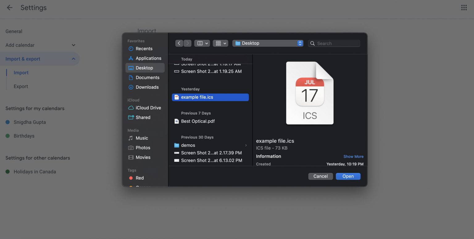 How To Import ICal Into Google Calendar Vacation Tracker