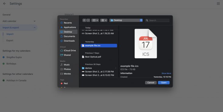 How To Import ICal Into Google Calendar Vacation Tracker