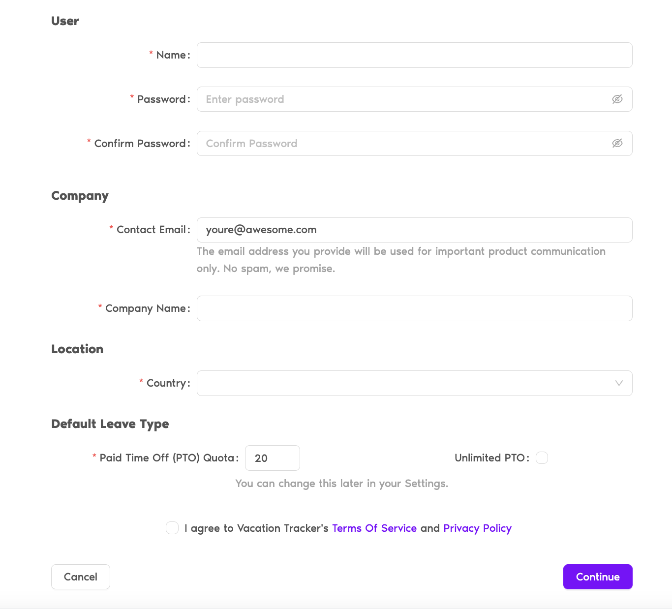 Manage Leaves From Your Inbox With Email Signup!