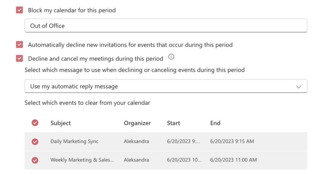 How To Set Up Out Of Office In Outlook Calendar Vacation Tracker